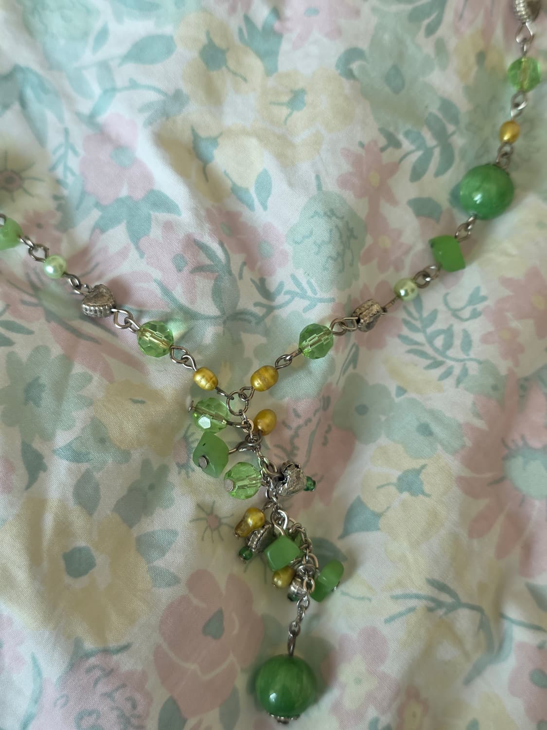 빈티지 페어리 초록 연두 목걸이 상품이미지5