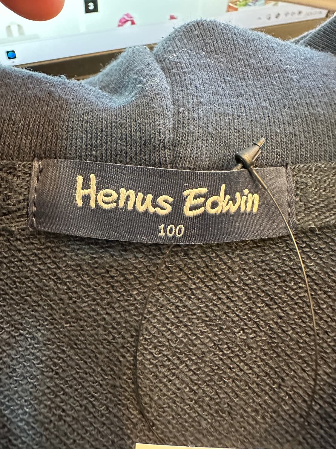 100) 헨어스 에드윈 네이비 후드 집업 상품이미지3