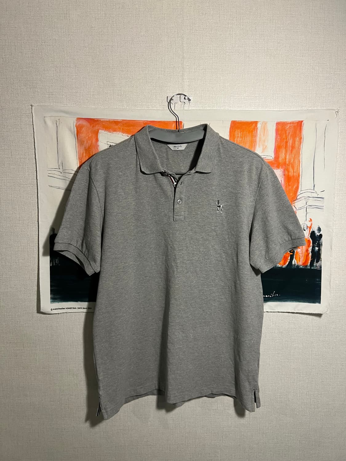 헤지스 그레이 반팔 카라티 (105) 상품이미지2