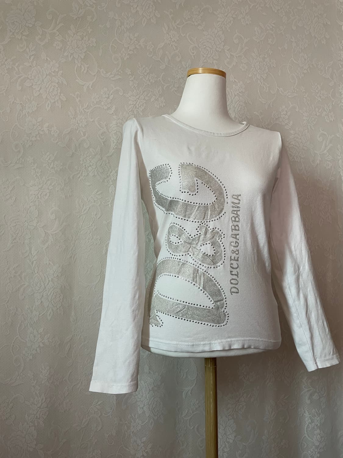 Dolce&gabbana 스톤 로고 슬림핏 긴팔 티  상품이미지1