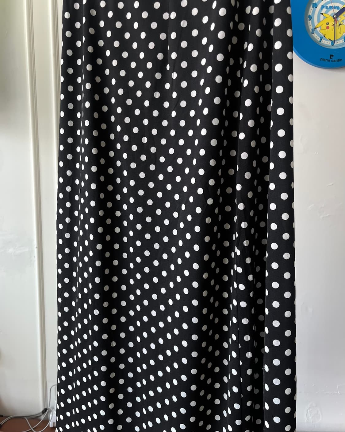Jpn Vintage Dot Pattern Poly Long Skirt 상품이미지4