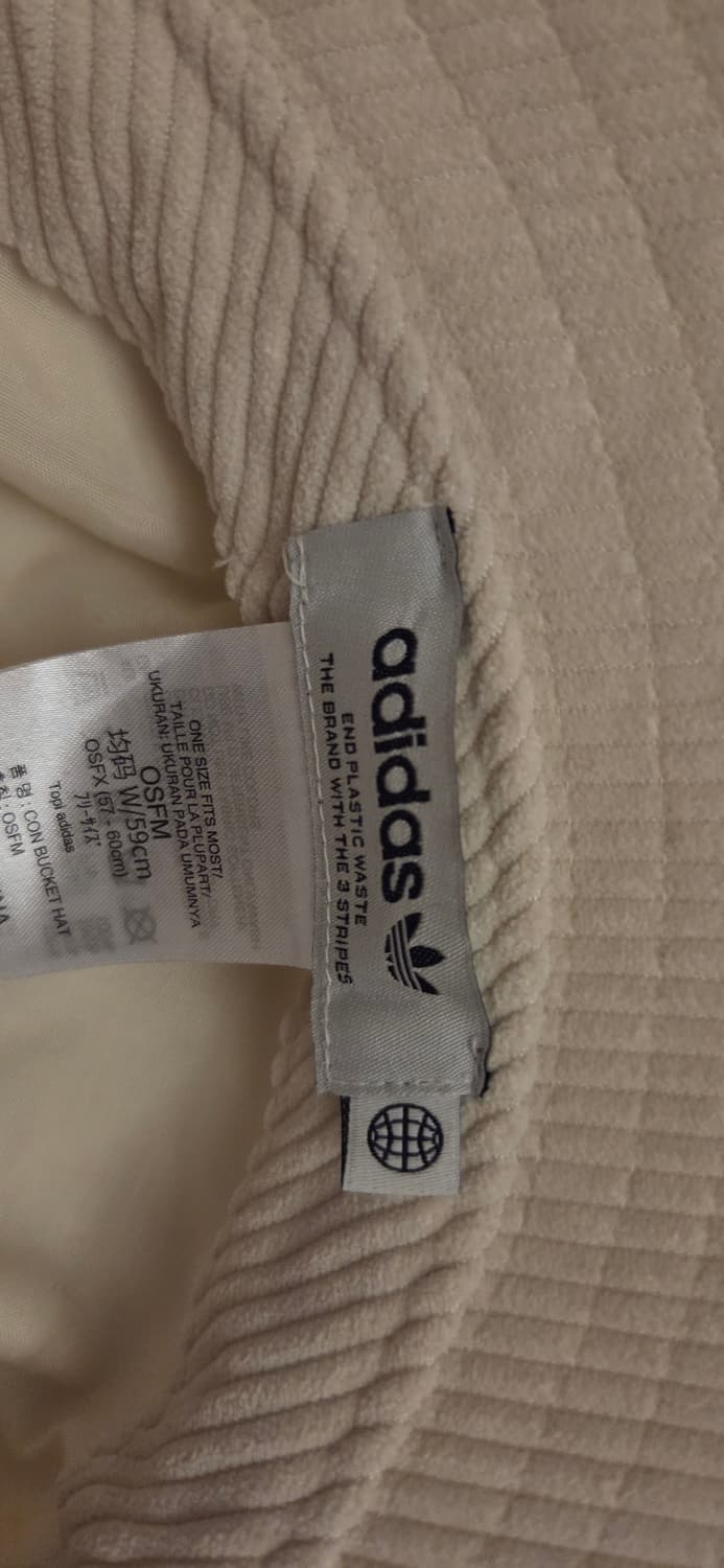 아디다스 아디컬러 컨템포 버킷햇 원더 화이트 코듀로이 벙거지 겨울모자 상품이미지6