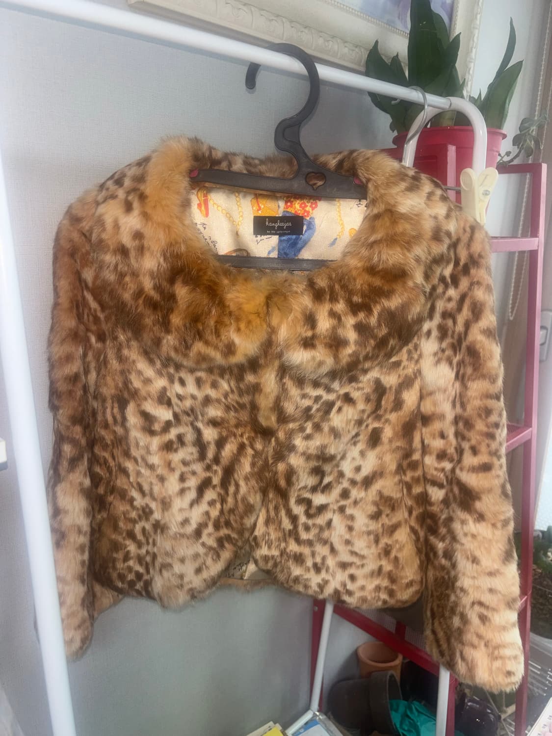 레오파드 리얼 토끼퍼 숏자켓 상품이미지3