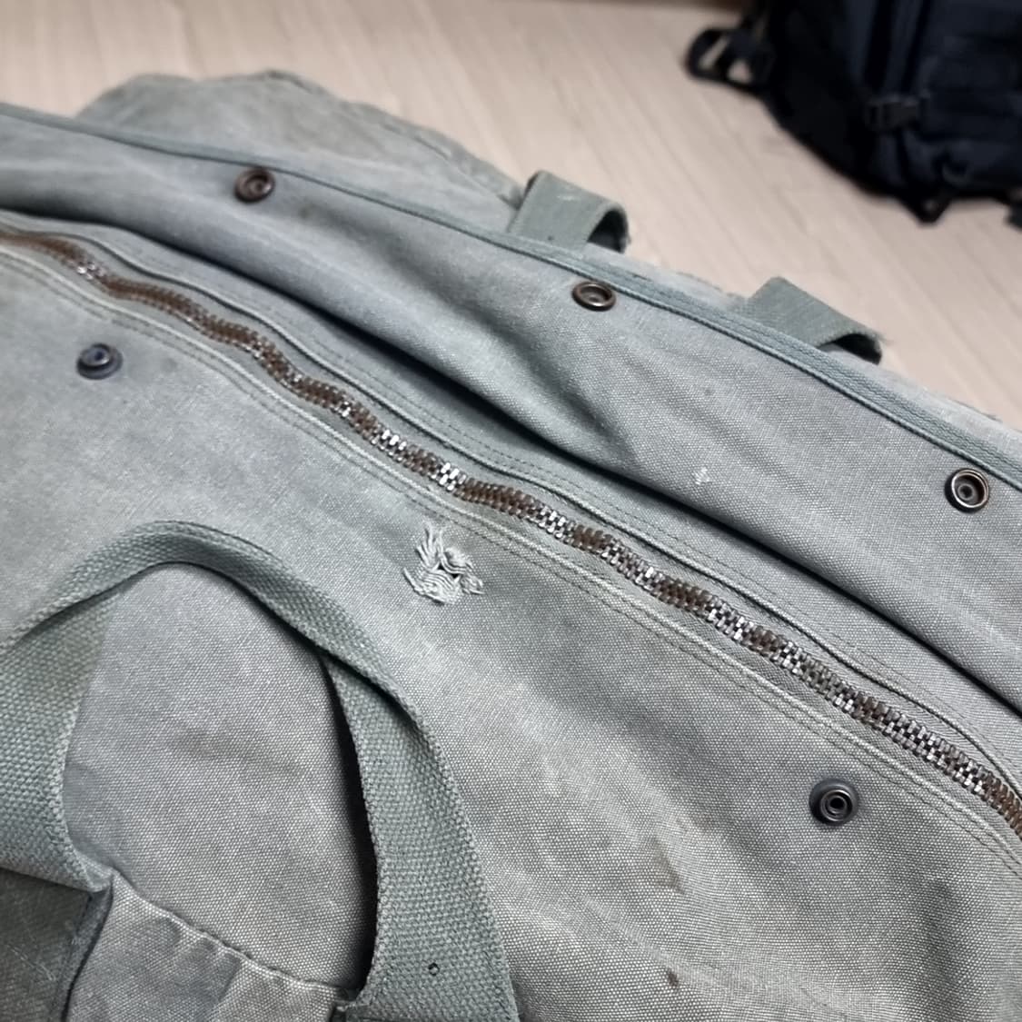 80~90s 밀리터리 미군 오리지널 공군 캔버스 키트백 상품이미지2