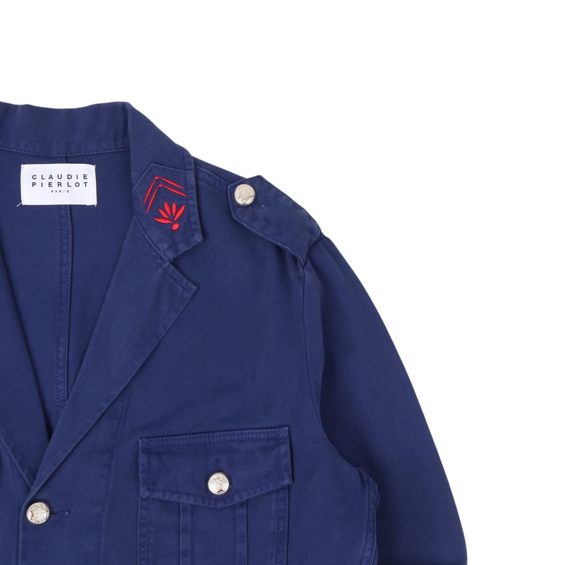 Claudie pierlot 실버버튼 크롭 코튼 자켓 상품이미지3