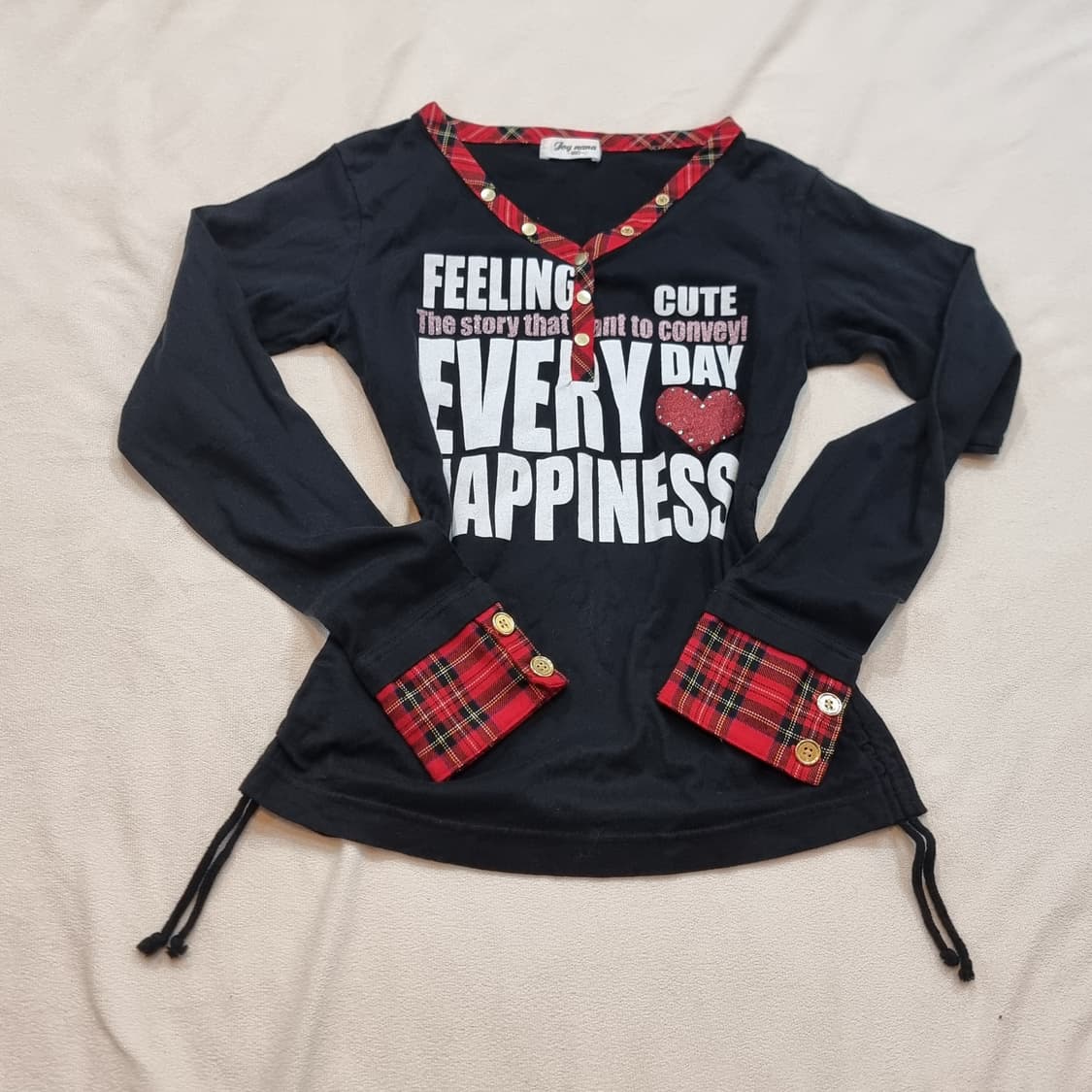 블랙 긴팔 티셔츠 상품이미지1