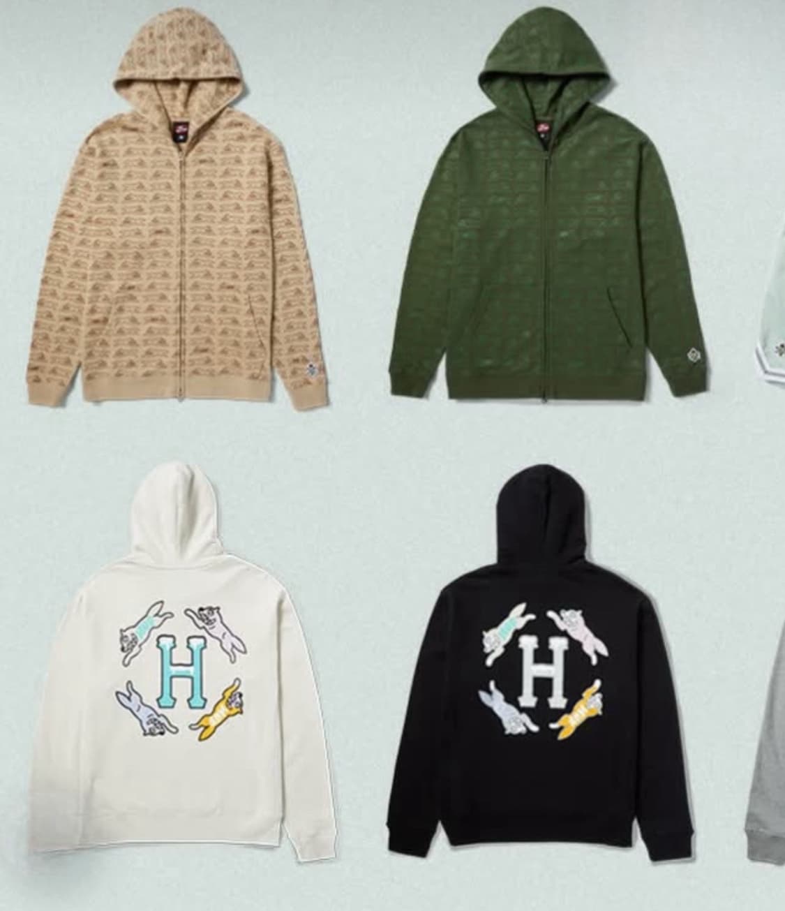 BBC ICECREAM x HUF 김프 풀집 스웨트 파카 후디 상품이미지1