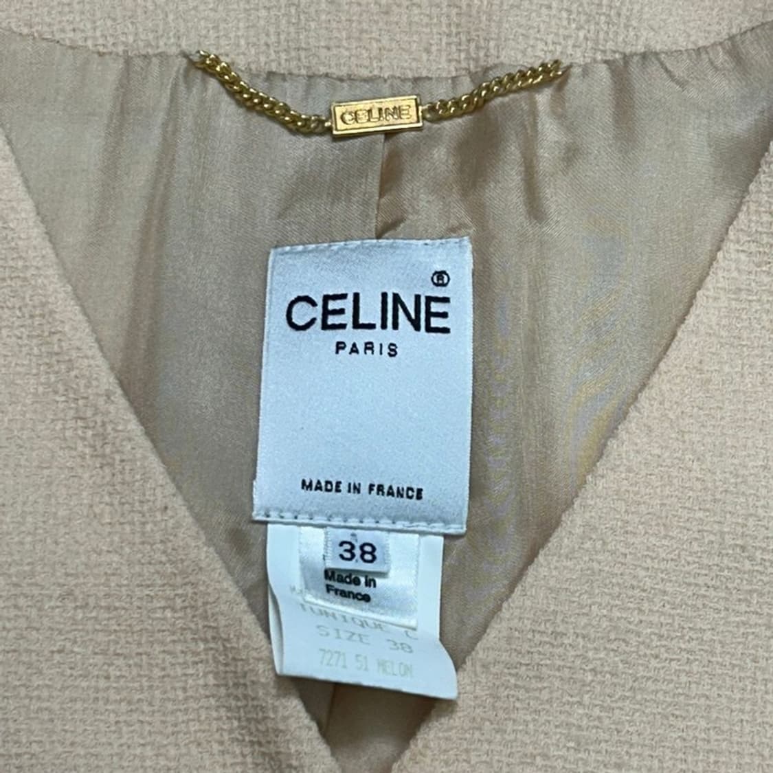CELINE 트위드 반팔 자켓 38 상품이미지6