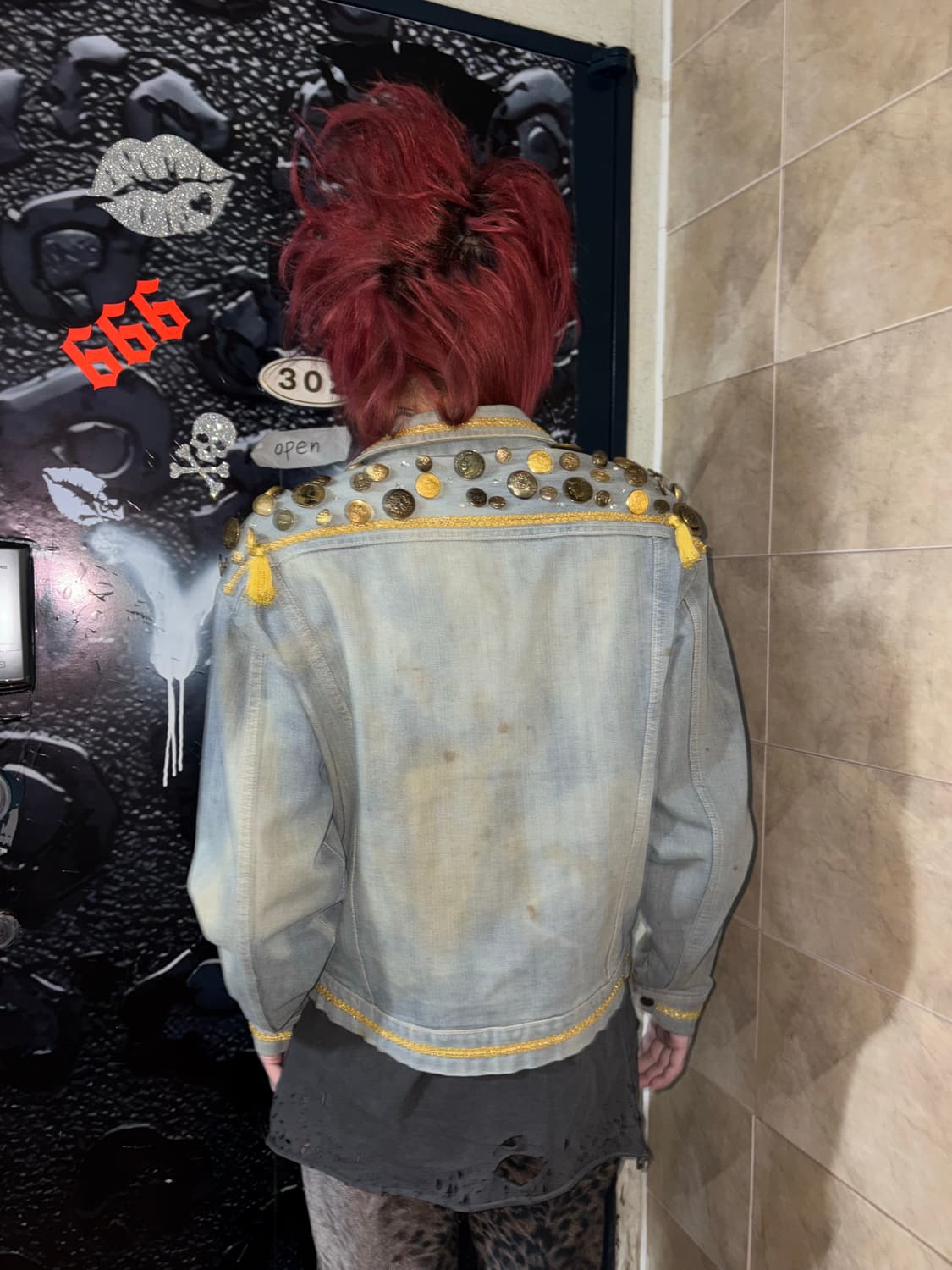 Embellished Military Denim Jacket 상품이미지5