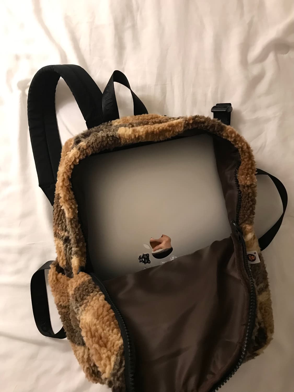 Bape 베이프 베이비 마일로 체크 미디움 백팩 베이지브라운 상품이미지4