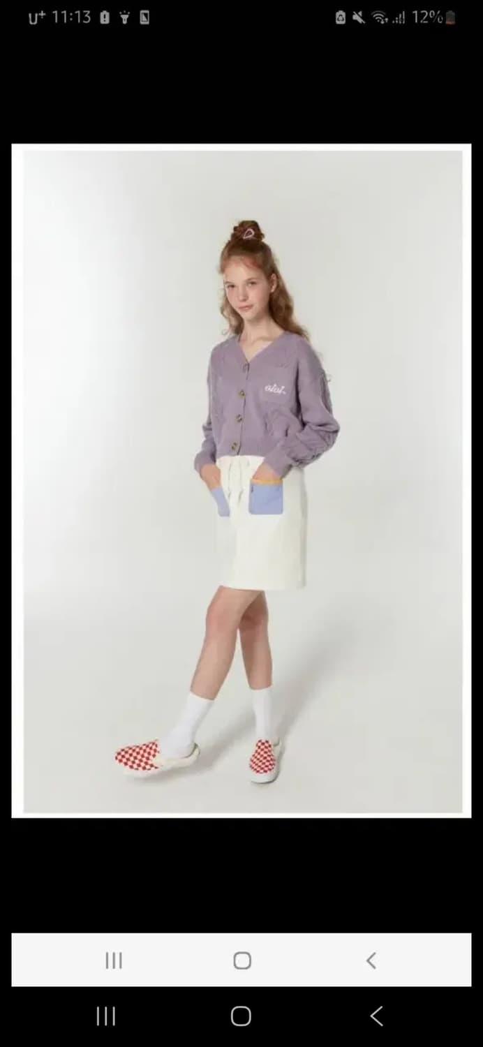 oioi 크롭 가디건 니트 퍼플 상품이미지1