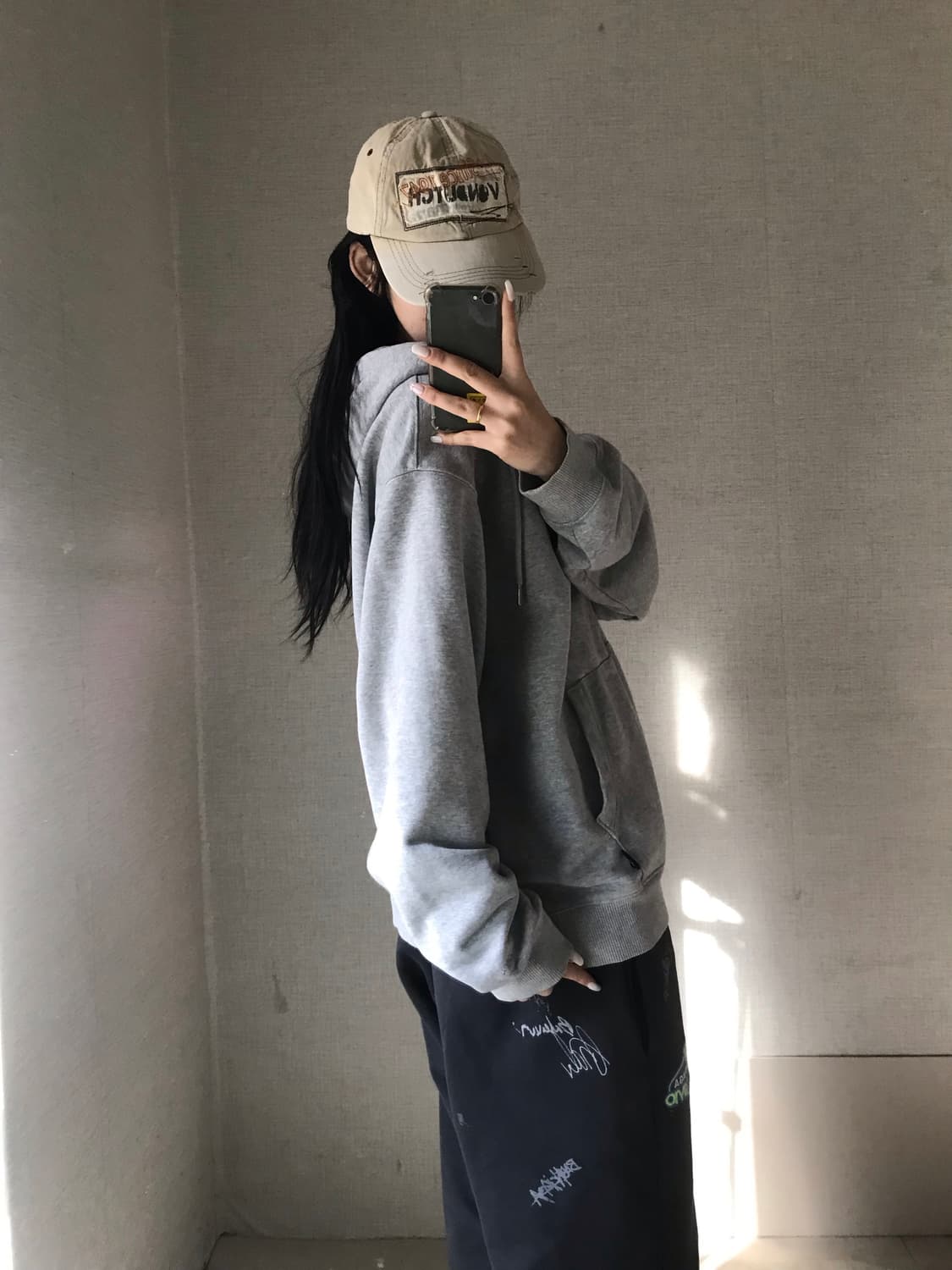 후아유 그레이 베어 후드집업 상품이미지2