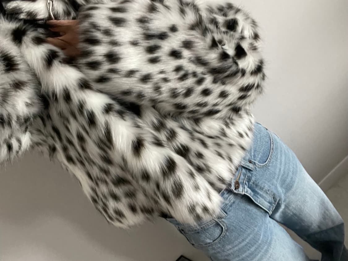 ASURA 레오파드 크롭 퍼 자켓  상품이미지2