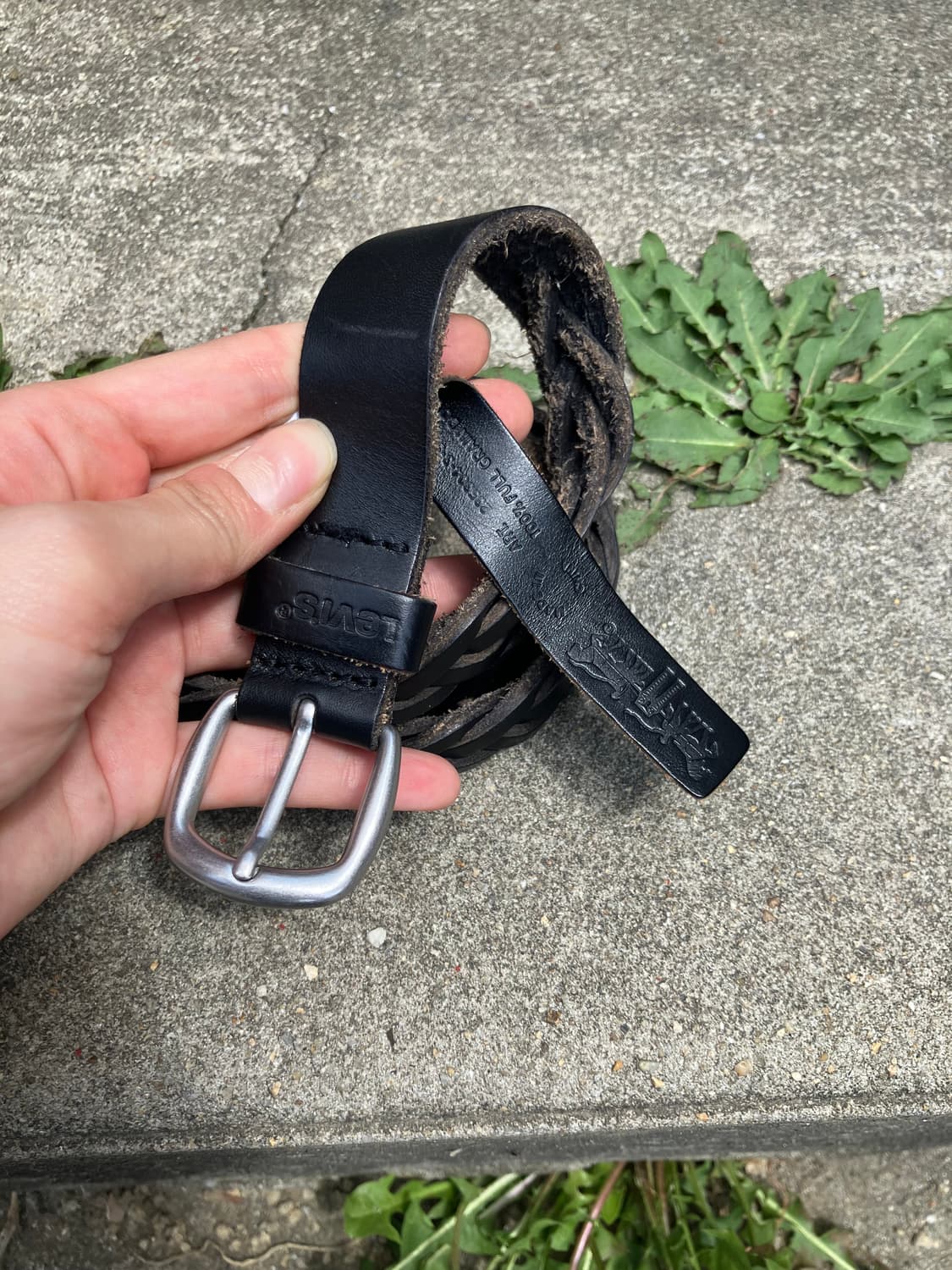 Levi’s 블랙 꼬임 레더 벨트 상품이미지4