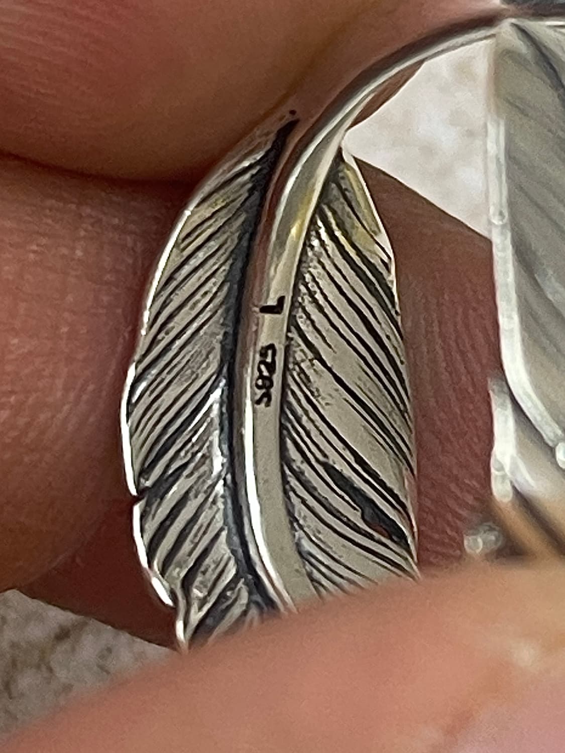 빈티지 페더 실버925 반지 크롬하츠무드 남자반지 상품이미지5