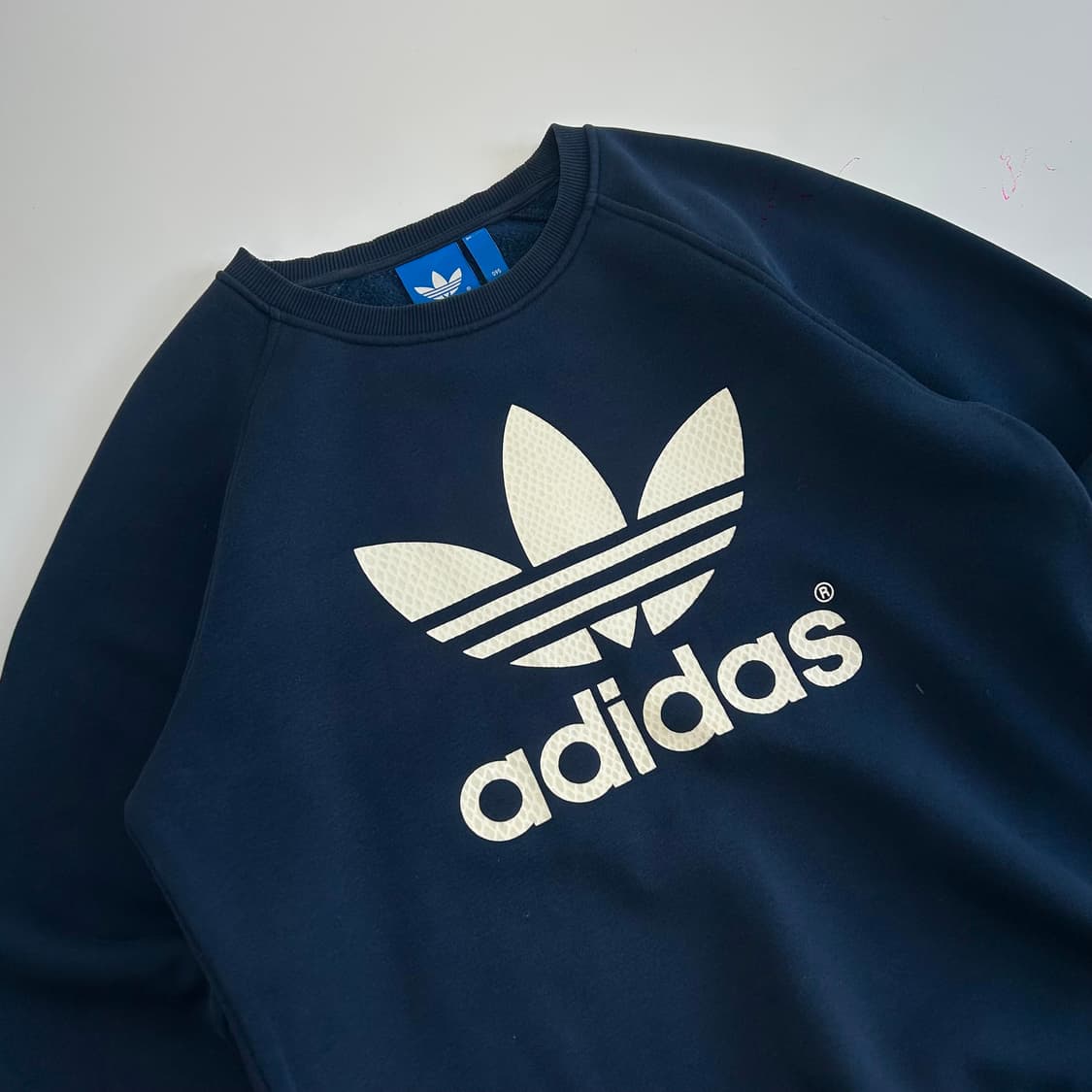 Adidas 아디다스 빅 파이어로고 네이비 맨투맨 상품이미지4