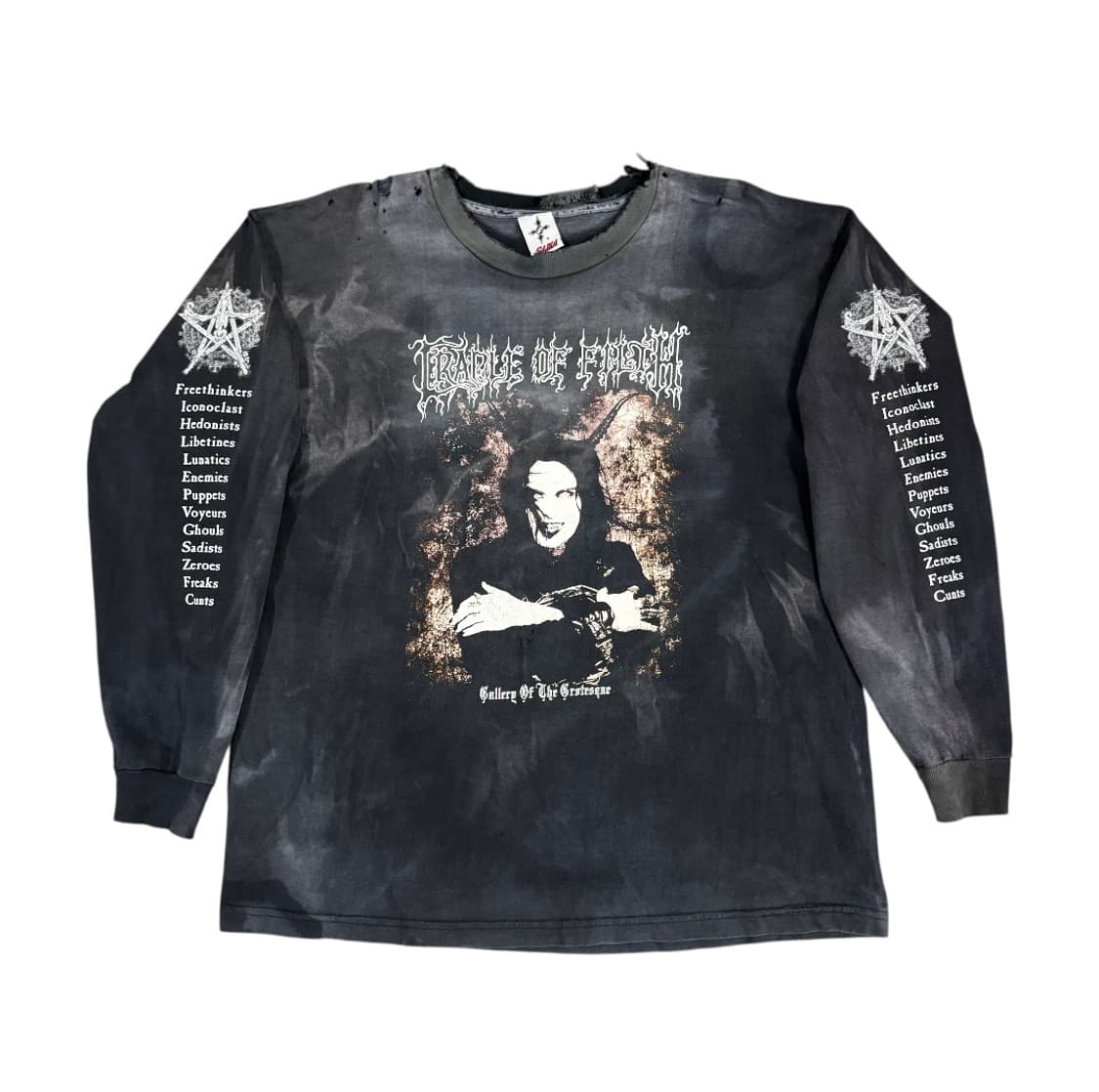 빈티지 90s 크레이들 오브 필스 롱슬리브 티셔츠 상품이미지1