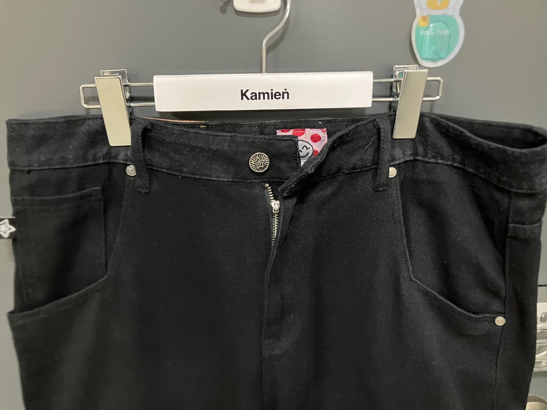 [34] 스타팀 더블니 팬츠 블랙 상품이미지3