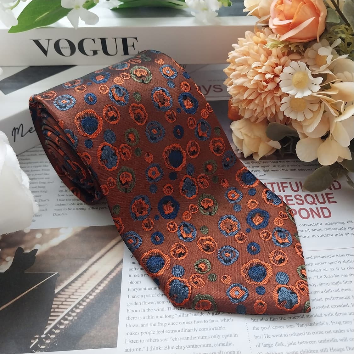 다니엘 라 포레 실크 추상 도트 넥타이 9.5cm A+등급 K1789
 상품이미지2