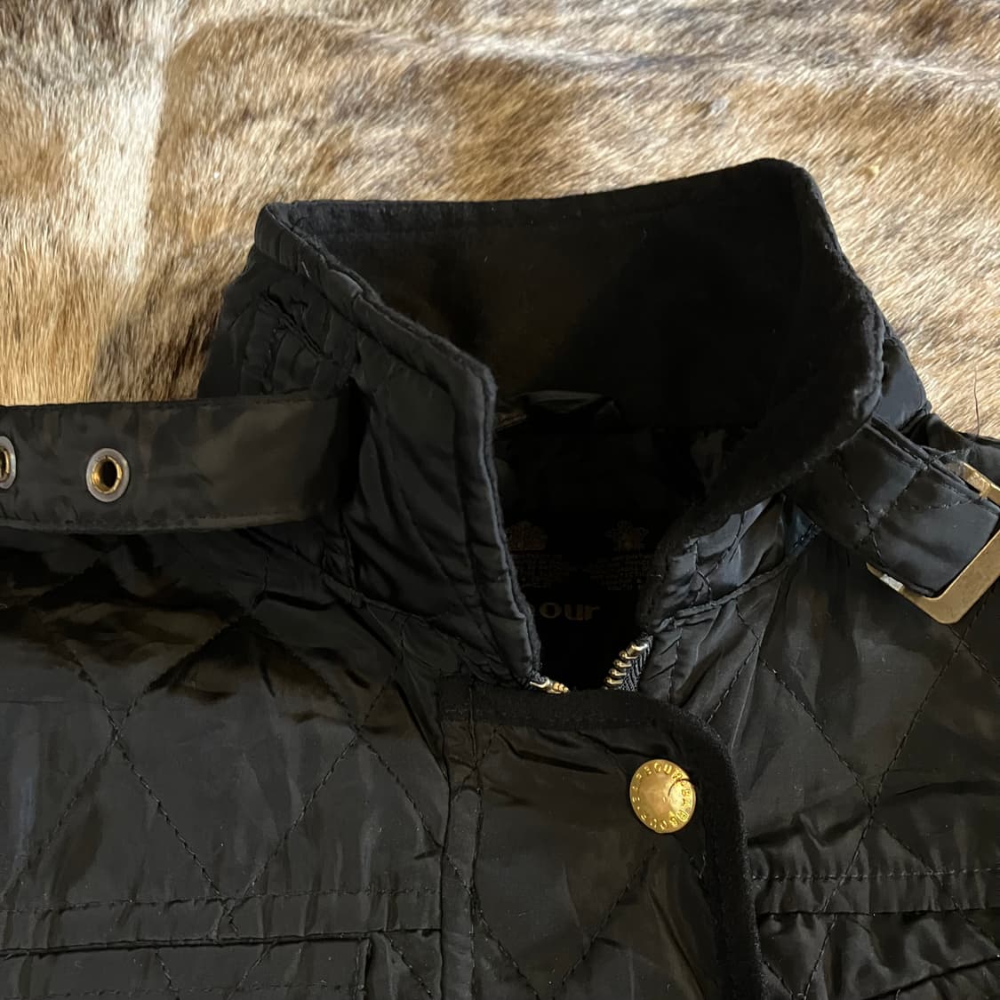 바버 인터네셔널 퀼티드 벨티드 자켓 UK16 (100) 상품이미지2