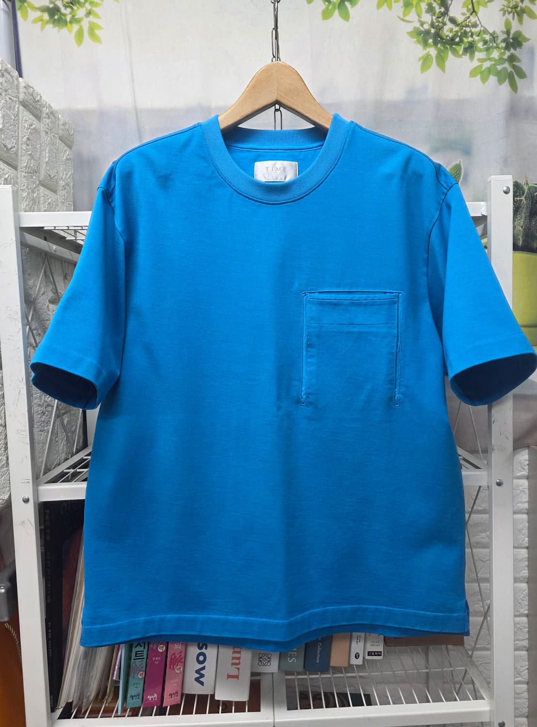 타임 옴므 남성 반팔티 105 라운드넥 블루 MM77 상품이미지1