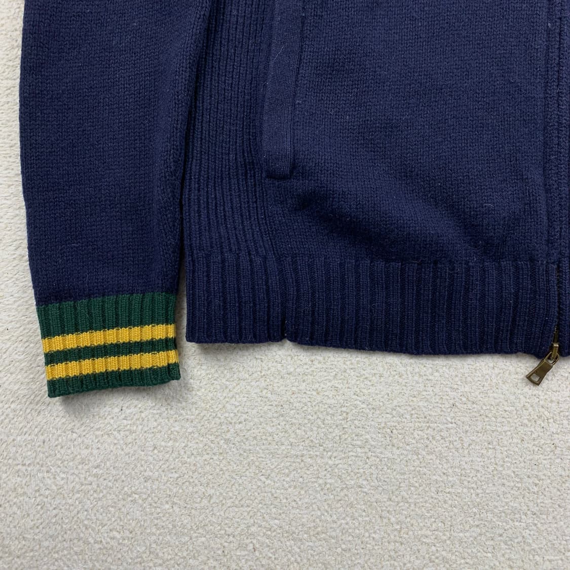 폴로 랄프로렌 빅포니 램스울 2way 니트집업 네이비 상품이미지6