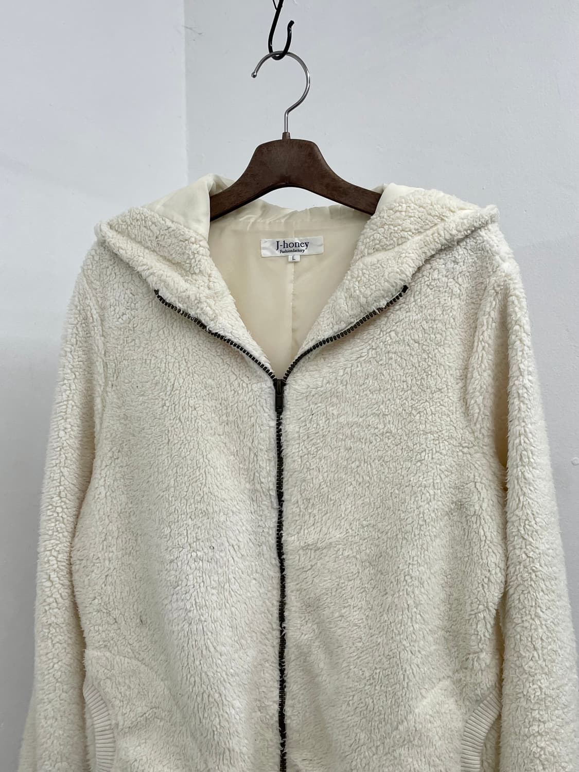 크림 보글 후드집업 상품이미지6