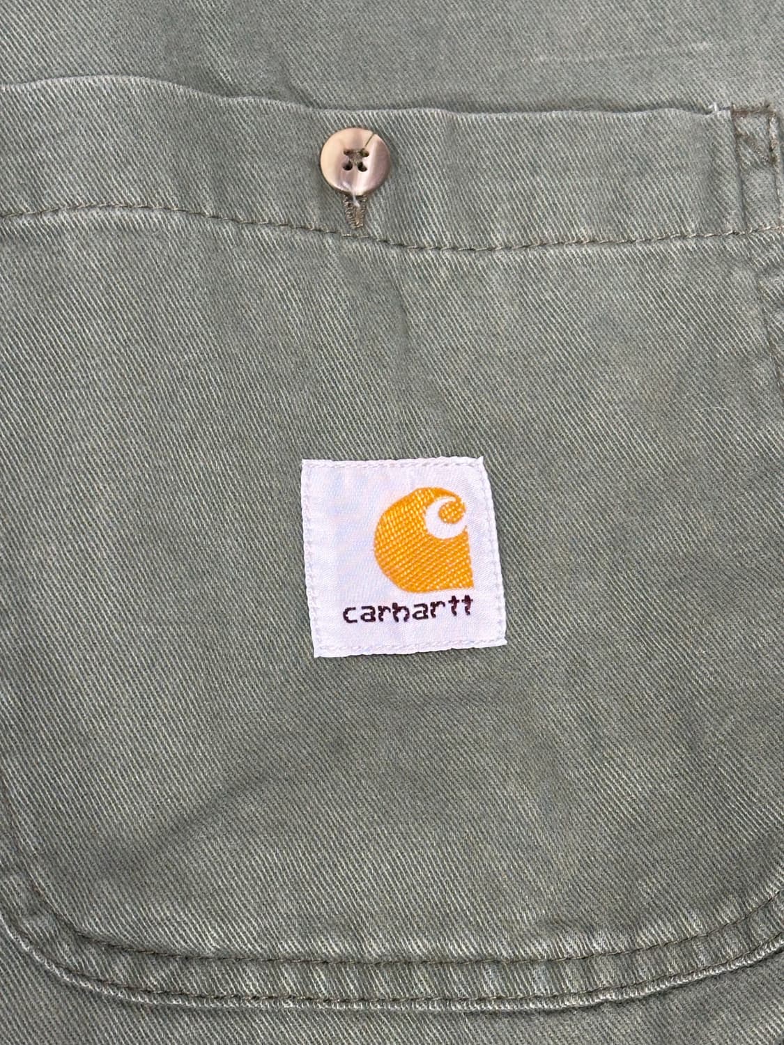 칼하트 카키 솔리드 오버핏 워크 셔츠 L 상품이미지8