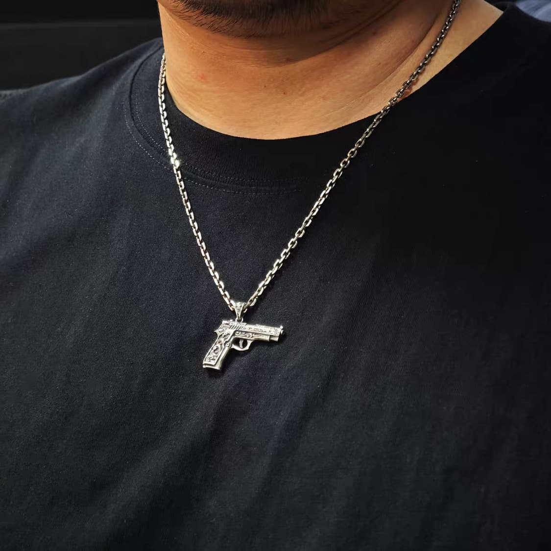 Oceanora  925 스털링 실버 '데저트 이글' 앤티크 펜던트 상품이미지5