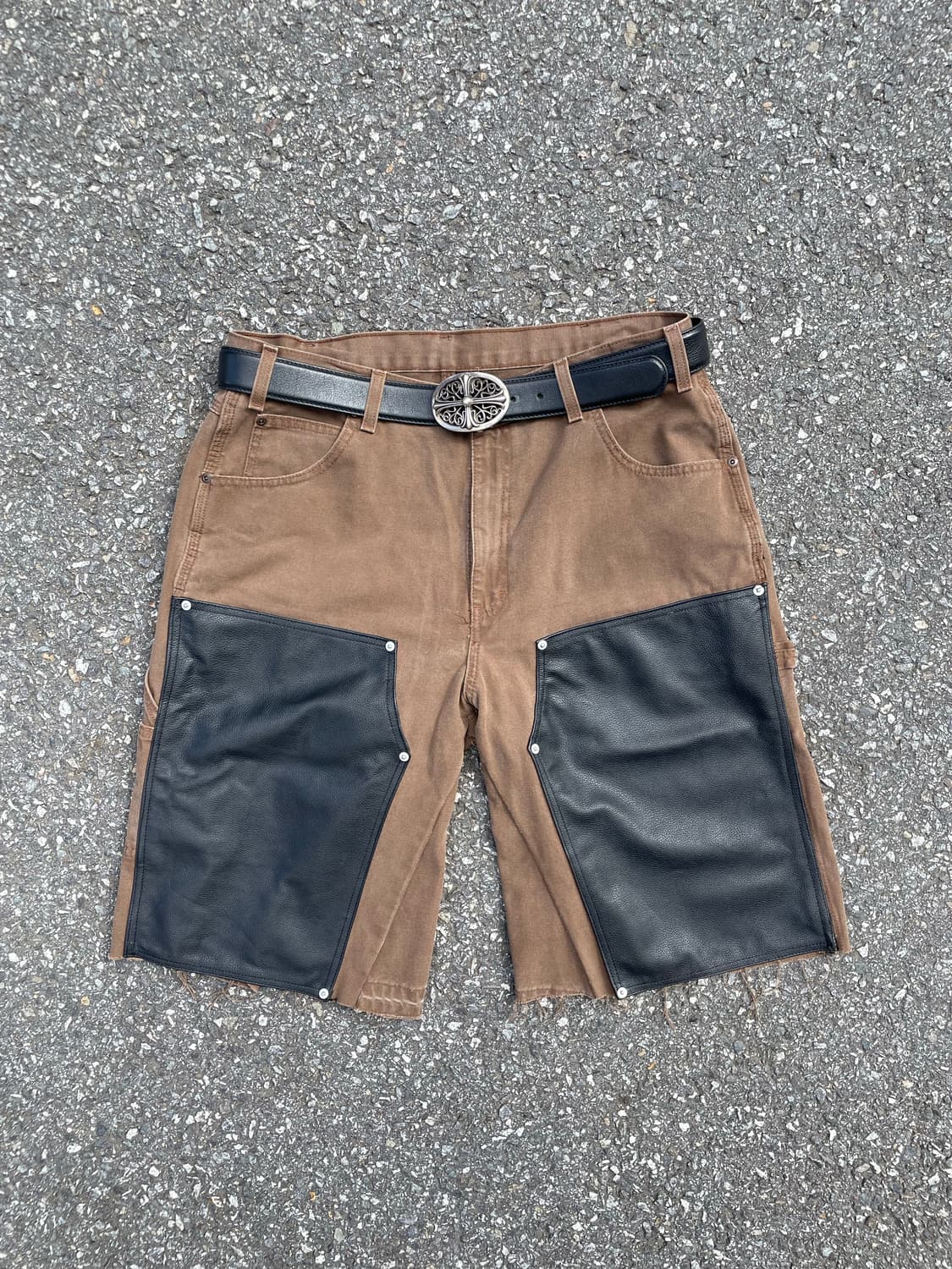 Vintage dickies leather 더블니 버뮤다 쇼츠 상품이미지1