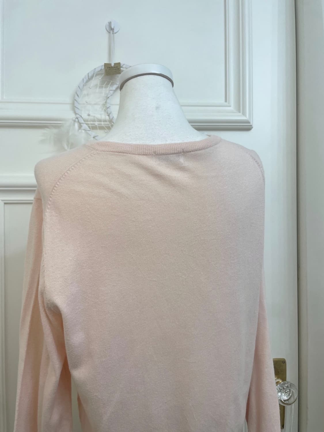 pink v-neck basic cashmere knit top 상품이미지3