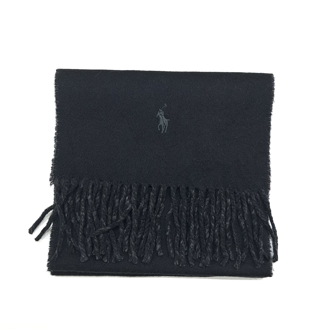 MX363 폴로 랄프로렌 블랙 그레이 양면 버진울 머플러 상품이미지7