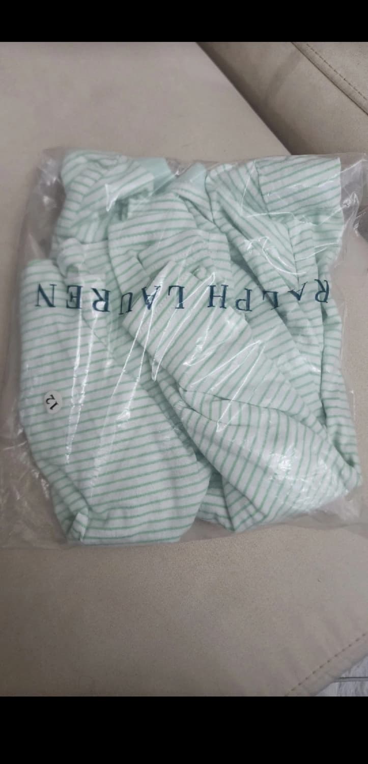 폴로 랄프로렌 연두색 스트라이프 티셔츠 상품이미지5