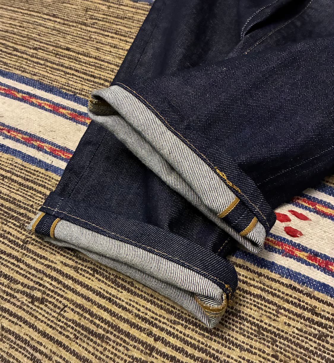 (36)Bastong 바스통 701 인디고 블루 테이퍼드 데님 청바지 상품이미지5