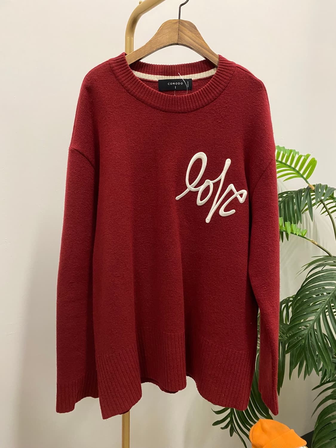 코모도 니트 버건디 상품이미지1