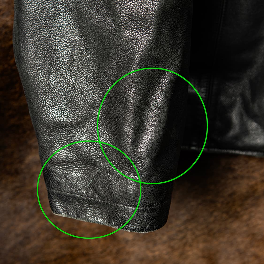 [105] 90s Lee by 쌍방울 싱글 카우 레더자켓 블랙  상품이미지4