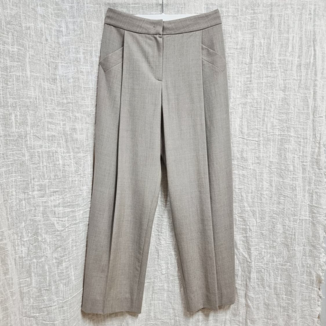 한섬 랑방컬렉션 핀턱 와이드 팬츠 슬랙스 바지 (55) 1회착/상태최상 상품이미지1