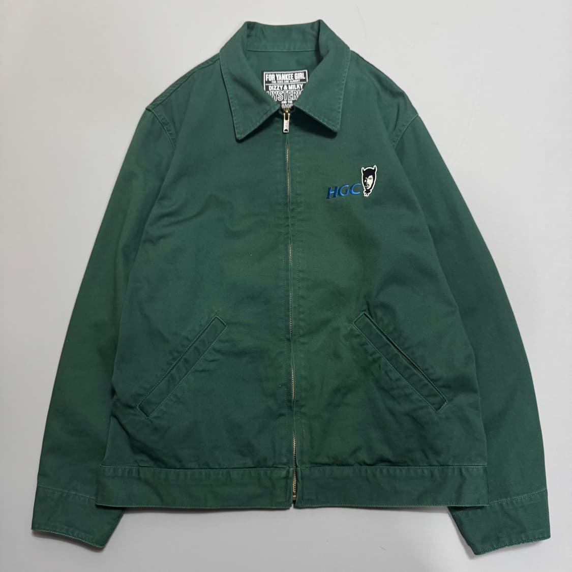 히스테릭글래머 다크그린컬러 HGC 자수로고 코튼 워크 자켓 상품이미지7