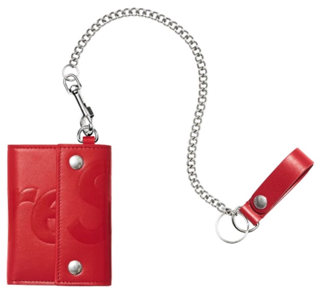 슈프림 레더 체인 월렛 레드 상품이미지2