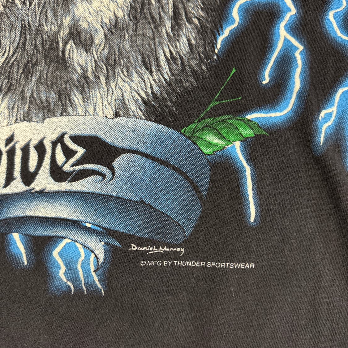 빈티지 90s 아메리칸썬더 울프 티셔츠 American Thunder 상품이미지8