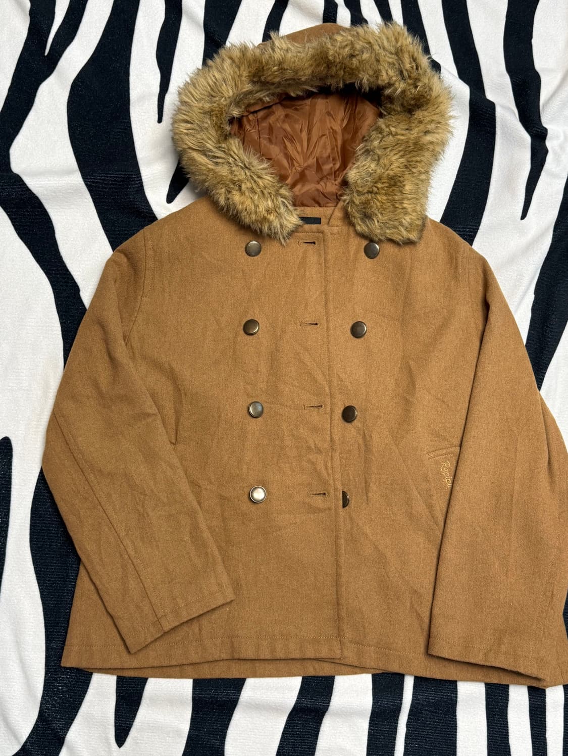 후드 퍼 코트 상품이미지1