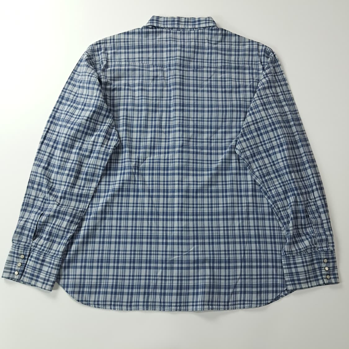 CK557 2XL 폴로 90s 웨스턴체크 블루 셔츠 남방 상품이미지7