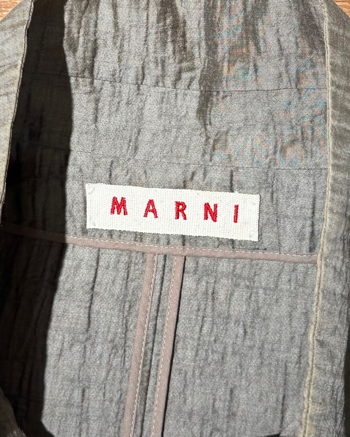 마르니 브라운 린넨 혼방 하프 슬리브 코트 상품이미지7