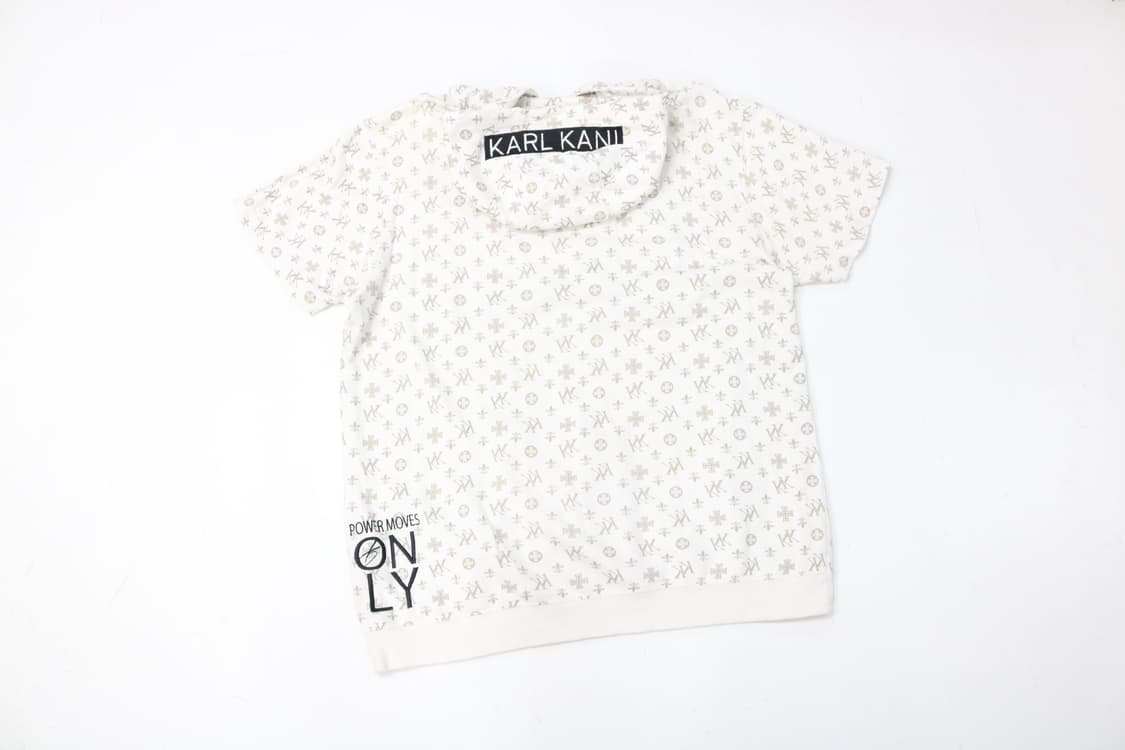 칼카니 빈티지 모노그램 올오버 패턴 반팔 후드 (XXL) 상품이미지6