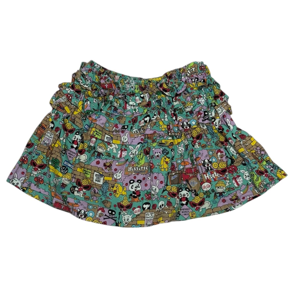 히스테릭 글래머 아카이브 프릴 귀여운 패턴 밴딩 미니 스커트 상품이미지2