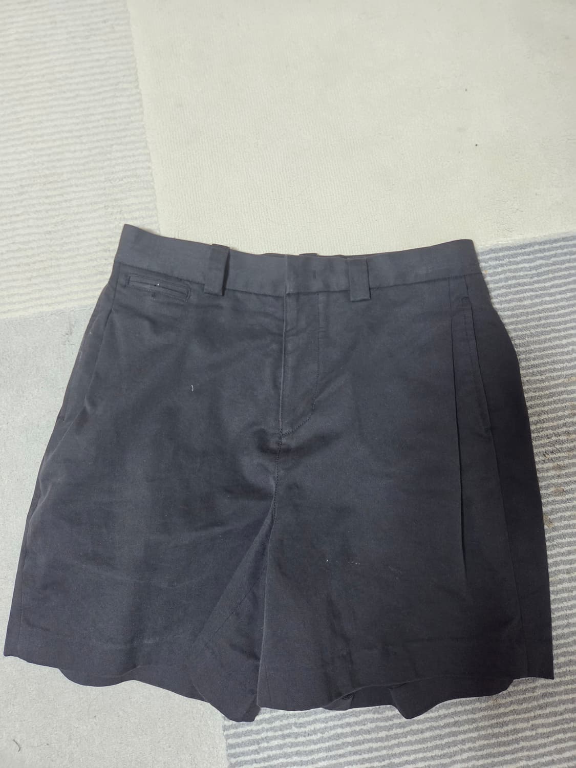 엘무드 필립 코튼 치노 와이드 쇼츠 블랙 44 상품이미지1