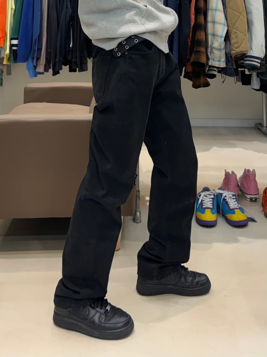 리바이스 501 블랙 데님 팬츠 상품이미지7