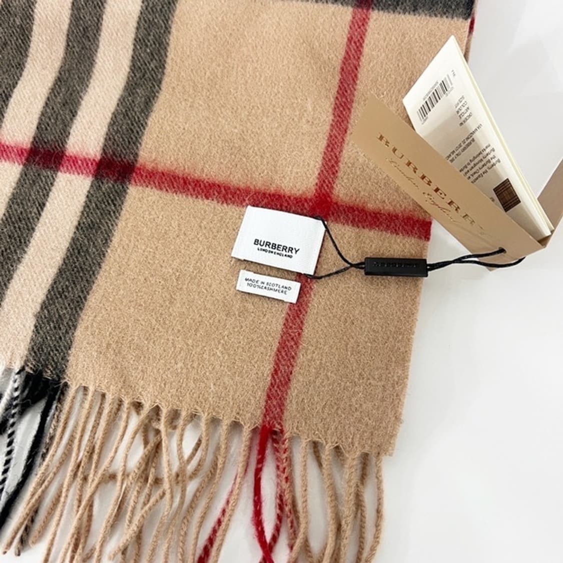 버버리 체크 머플러 베이지 새상품 상품이미지3