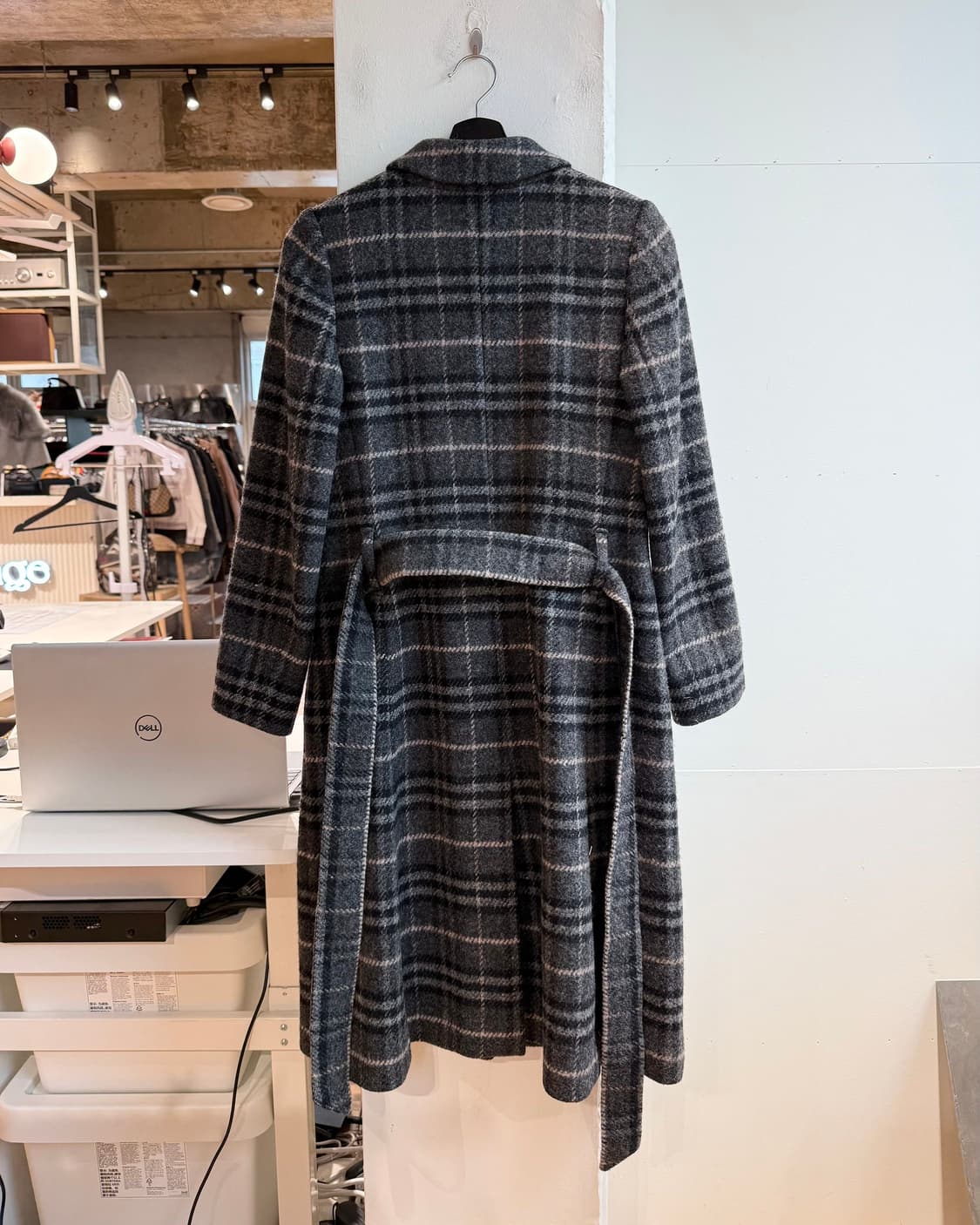 버버리 그레이 노바체크 울 롱 코트  상품이미지7