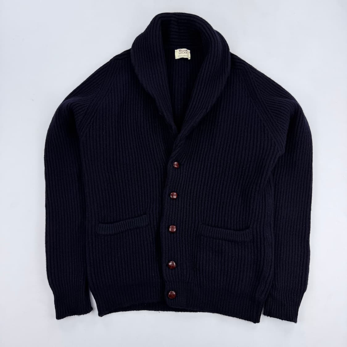 윌리엄로키 숄카라 가디건 네이비 상품이미지1